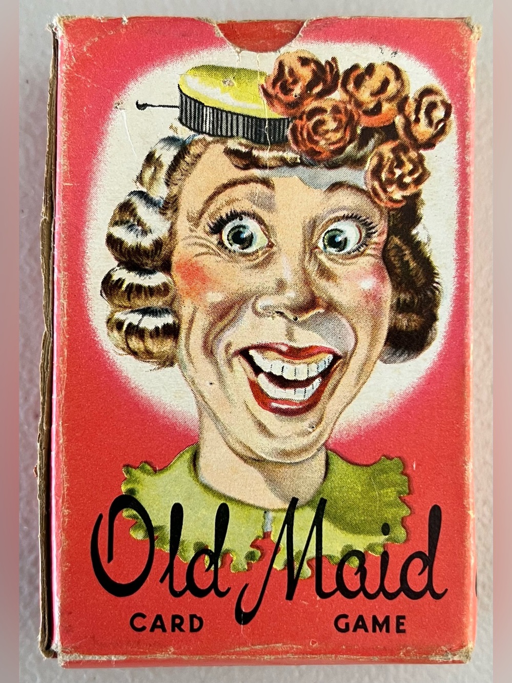 Vintage Whitman Old Maid Card Game in Box - 1950's - Complete